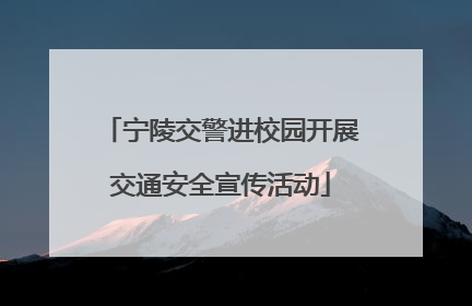 宁陵交警进校园开展交通安全宣传活动