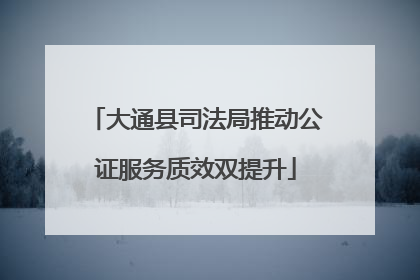大通县司法局推动公证服务质效双提升