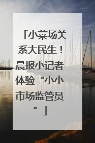 小菜场关系大民生！晨报小记者体验“小小市场监管员”