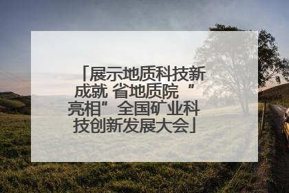 展示地质科技新成就 省地质院“亮相”全国矿业科技创新发展大会