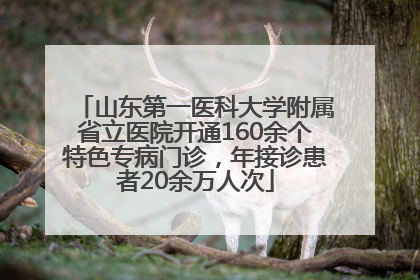 山东第一医科大学附属省立医院开通160余个特色专病门诊，年接诊患者20余万人次