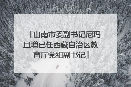 山南市委副书记尼玛旦增已任西藏自治区教育厅党组副书记