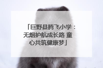 巨野县腾飞小学：无烟护航成长路 童心共筑健康梦
