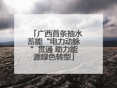 广西首条抽水蓄能“电力动脉”贯通 助力能源绿色转型