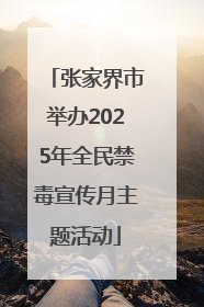 张家界市举办2025年全民禁毒宣传月主题活动