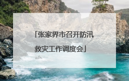 张家界市召开防汛救灾工作调度会