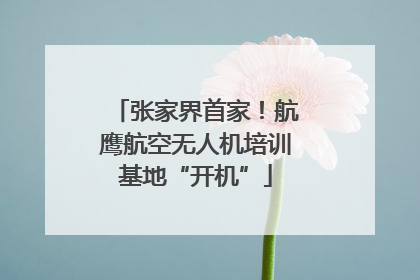 张家界首家！航鹰航空无人机培训基地“开机”