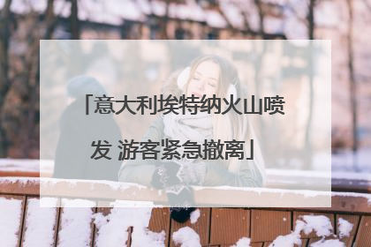 意大利埃特纳火山喷发 游客紧急撤离