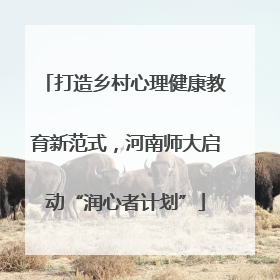 打造乡村心理健康教育新范式，河南师大启动“润心者计划”