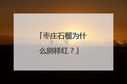 枣庄石榴为什么别样红？