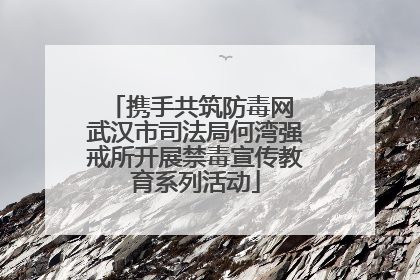 携手共筑防毒网 武汉市司法局何湾强戒所开展禁毒宣传教育系列活动