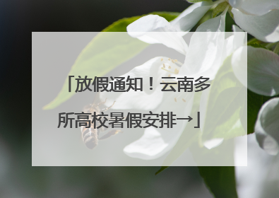 放假通知！云南多所高校暑假安排→