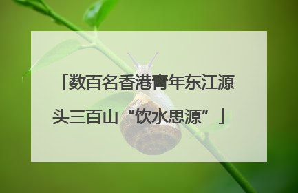 数百名香港青年东江源头三百山“饮水思源”