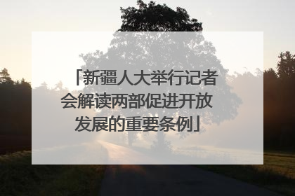 新疆人大举行记者会解读两部促进开放发展的重要条例