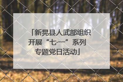新晃县人武部组织开展“七·一”系列专题党日活动