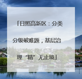 日照高新区：分类分级破难题，基层治理“精”无止境