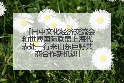 日中文化经济交流会和世博国际联盟上海代表处一行来山东巨野共商合作新机遇