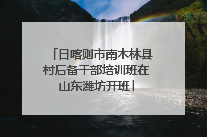 日喀则市南木林县村后备干部培训班在山东潍坊开班