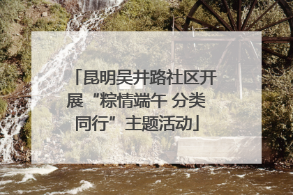 昆明吴井路社区开展“粽情端午 分类同行”主题活动