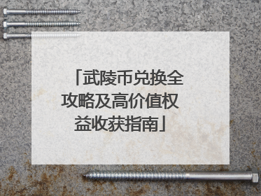 武陵币兑换全攻略及高价值权益收获指南
