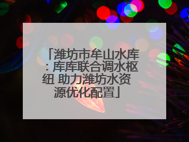 潍坊市牟山水库：库库联合调水枢纽 助力潍坊水资源优化配置