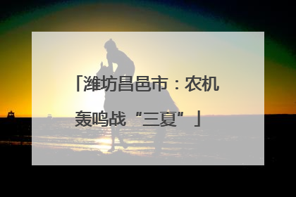 潍坊昌邑市：农机轰鸣战“三夏”