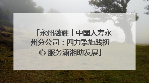 永州融耀丨中国人寿永州分公司：四力擎旗践初心 服务潇湘助发展