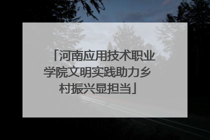 河南应用技术职业学院文明实践助力乡村振兴显担当