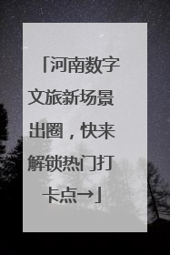 河南数字文旅新场景出圈，快来解锁热门打卡点→