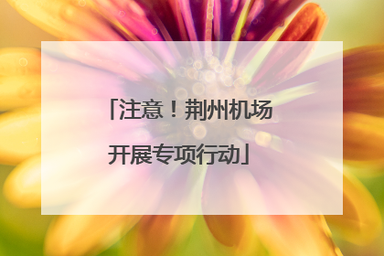 注意！荆州机场开展专项行动