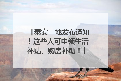 泰安一地发布通知！这些人可申领生活补贴、购房补助！