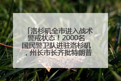 洛杉矶全市进入战术警戒状态！2000名国民警卫队进驻洛杉矶，州长市长齐批特朗普“制造混乱”
