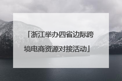 浙江举办四省边际跨境电商资源对接活动
