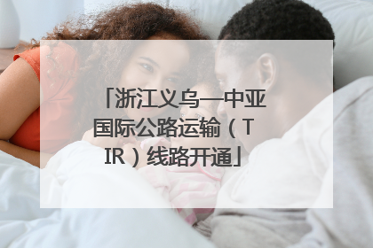 浙江义乌—中亚国际公路运输（TIR）线路开通