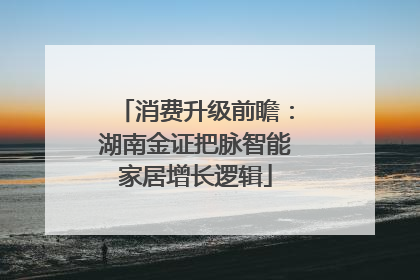 消费升级前瞻：湖南金证把脉智能家居增长逻辑