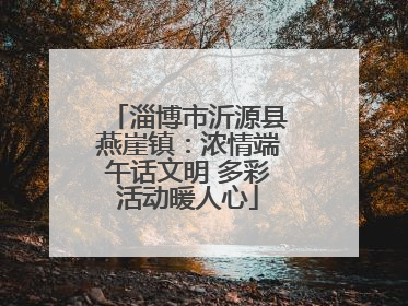 淄博市沂源县燕崖镇：浓情端午话文明 多彩活动暖人心