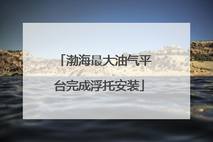渤海最大油气平台完成浮托安装