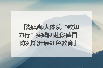 湖南师大体院“致知力行”实践团赴段德昌陈列馆开展红色教育