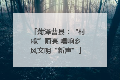 菏泽曹县：“村歌”嘹亮 唱响乡风文明“新声”