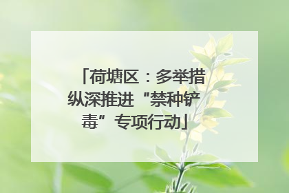 荷塘区：多举措纵深推进“禁种铲毒”专项行动