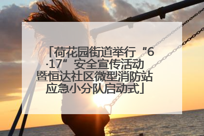 荷花园街道举行“6·17”安全宣传活动暨恒达社区微型消防站应急小分队启动式