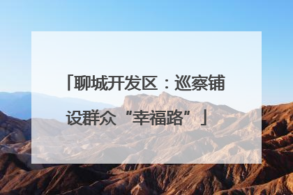 聊城开发区：巡察铺设群众“幸福路”