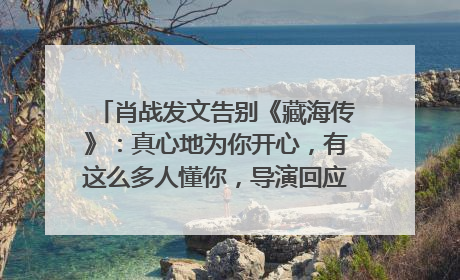 肖战发文告别《藏海传》：真心地为你开心，有这么多人懂你，导演回应“是否有第二季”