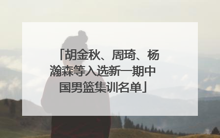 胡金秋、周琦、杨瀚森等入选新一期中国男篮集训名单