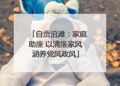 自贡沿滩：家庭助廉 以清廉家风涵养党风政风
