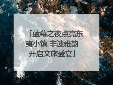 蓝莓之夜点亮东夷小镇 非遗雅韵开启文旅盛宴