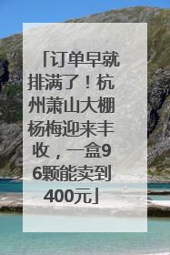 订单早就排满了！杭州萧山大棚杨梅迎来丰收，一盒96颗能卖到400元