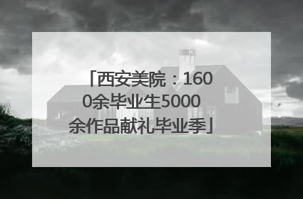 西安美院：1600余毕业生5000余作品献礼毕业季