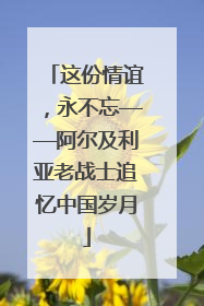 这份情谊，永不忘——阿尔及利亚老战士追忆中国岁月
