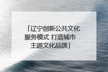 辽宁创新公共文化服务模式 打造城市主题文化品牌